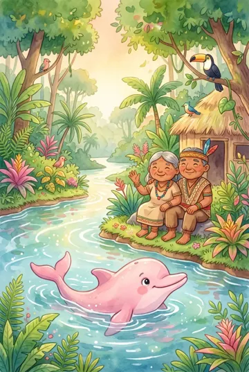El delfín rosado del río